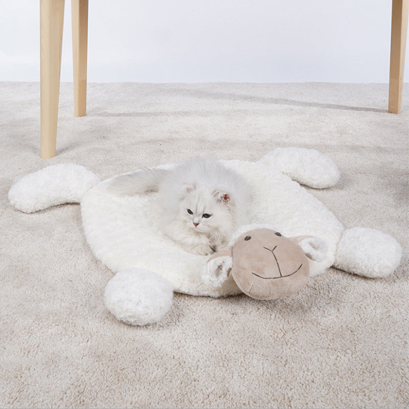 Adorable Sheep Floor Mat – Soft Warm Pad for Pets & Home Decor