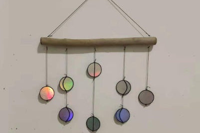 Boho Rainbow Wall Hanging – Moon Phase Home Decor for Relaxing Spaces