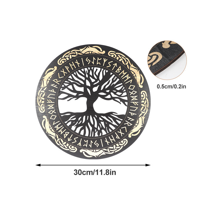 Viking Wooden Wall Art – Scandinavian Nordic Home Decoration