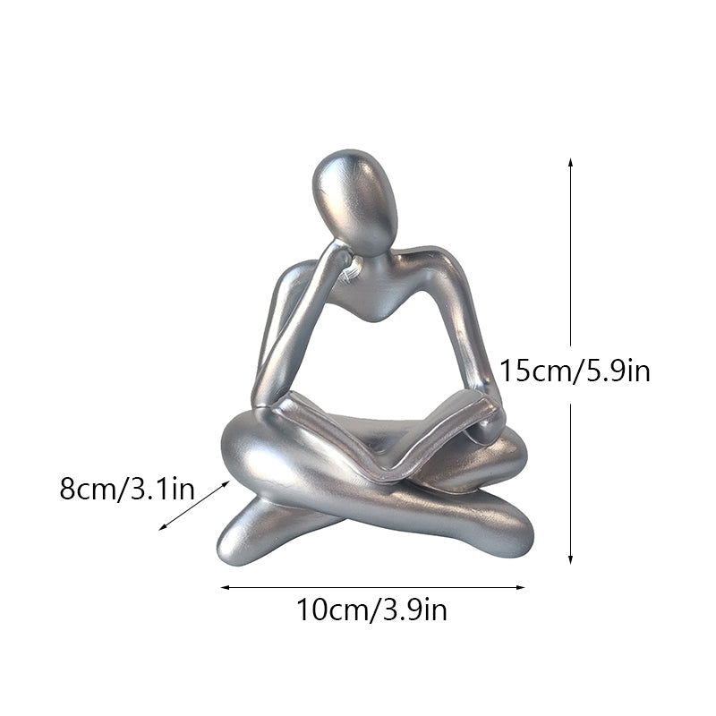 Abstract Nordic Resin Sculpture – Elegant Home & Office Desk Decor Figurine
