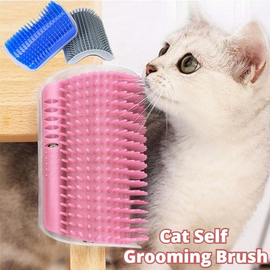 Cat Self Grooming Massager – Wall Brush for Hair Removal & Anxiety Relief