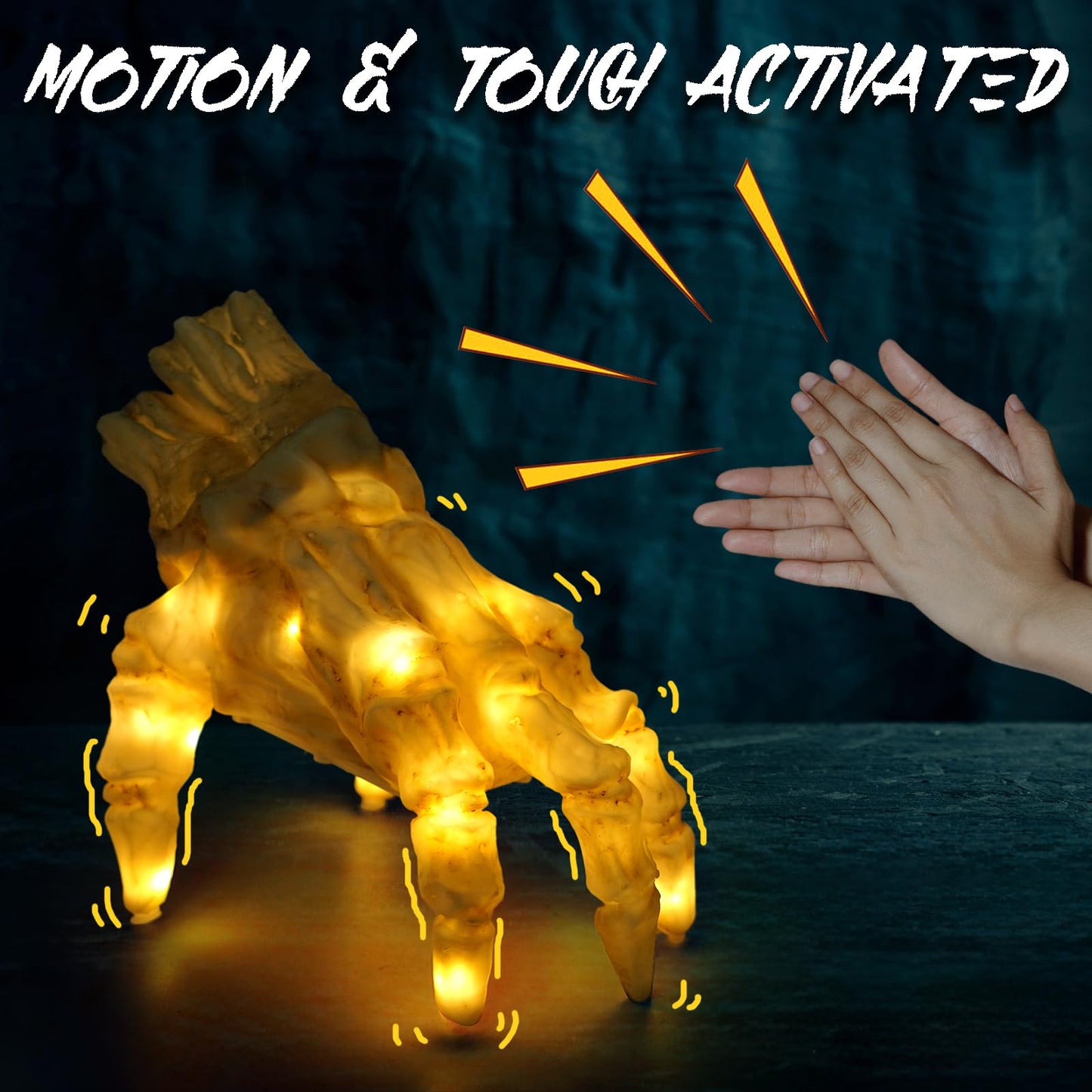 Haunted House Halloween Prop – Luminous Crawling Hand with Scary Sound