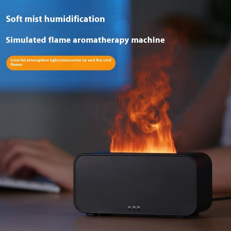 Flame Aroma Diffuser Humidifier – USB Essential Oil Aromatherapy Air Humidifier