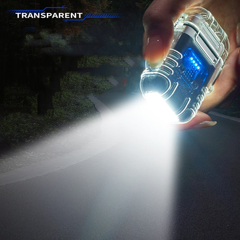 Transparent Shell Double Arc Lighter - USB Rechargeable
