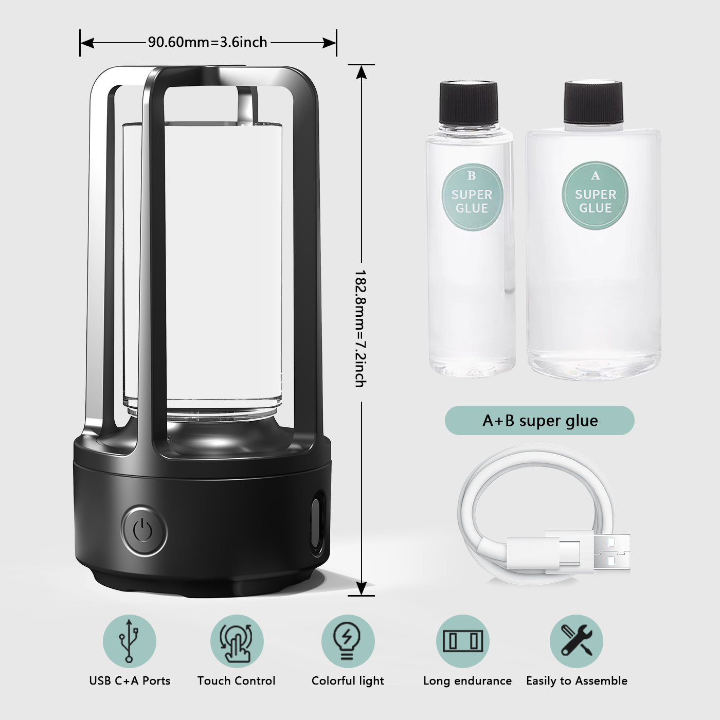 Crystal Audio Night Light Bluetooth Speaker – 2-in-1 Resin Decorative Lamp