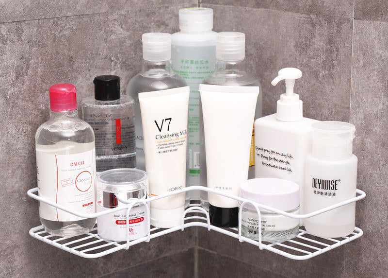 Corner Wall Shelf for Bathroom & Shower – Sleek Wrought Iron Storage Rack