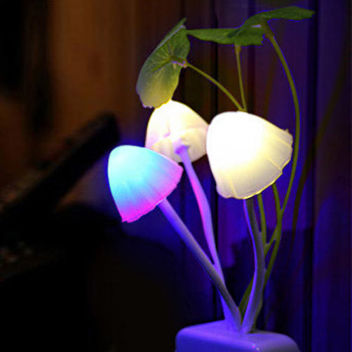 Whimsical LED Mushroom Lamp – Auto Sensor Glow, 220v