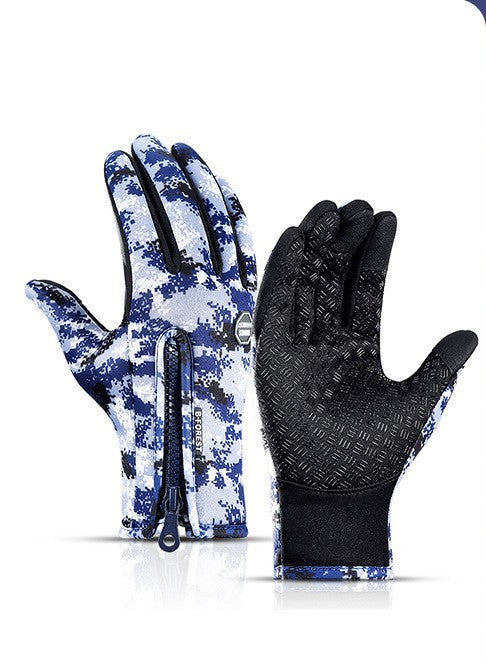 Winter Motorcycle Riding Gloves – Waterproof, Windproof, and Fleece-Lined