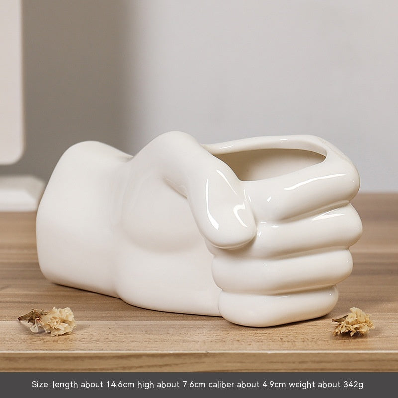 Simple Ceramic Vase – Modern Home Decor Flower Vase for Living Room & Table Centerpiece