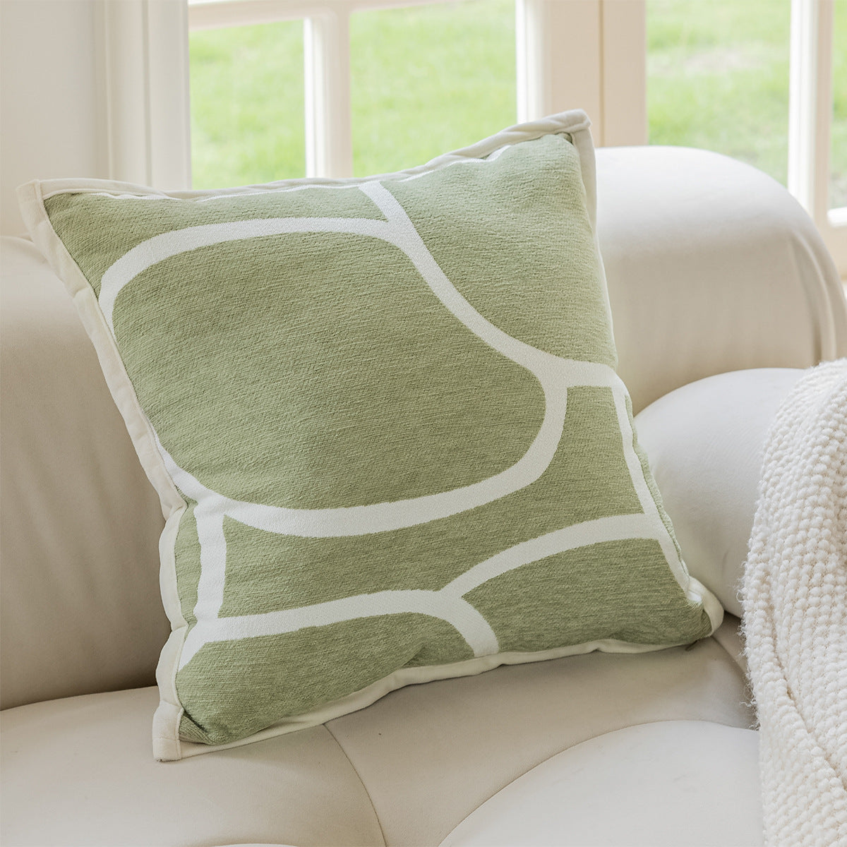 Scandinavian Style Pillow Covers – Cream Cotton Cushions for Modern Home Decor