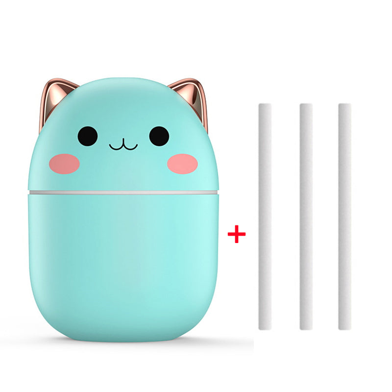 Cat Mini Air Humidifier – USB Cool Mist Diffuser for Bedroom, Office & Car Use