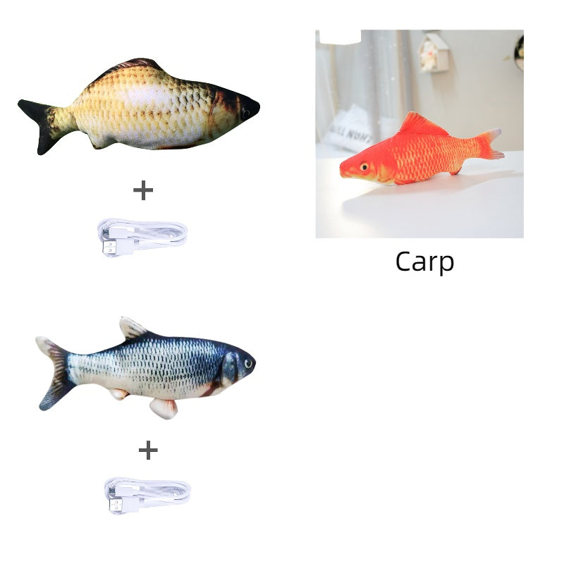 Indoor Cat Electric Fish Toy – Interactive Moving Simulation Toy for Exercise & Play