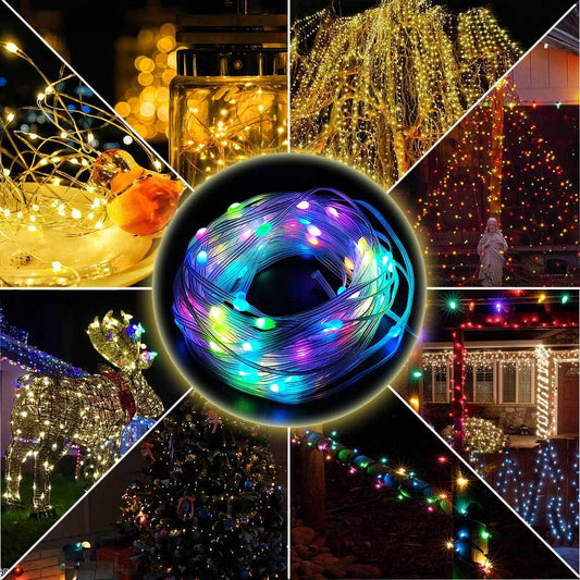 Outdoor Christmas LED String Lights – Solar Powered Decorative Fairy Lights