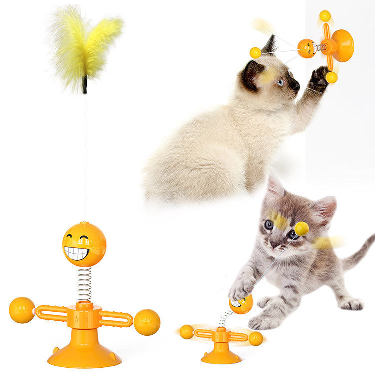 Interactive Cat Scratching Windmill – Teeth Cleaning & Play Pet Toy