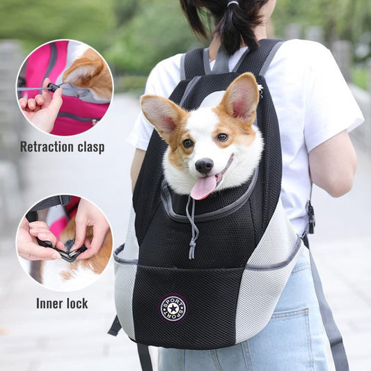 Pet Travel Backpack Carrier – Portable Outdoor Dog Bag for Hiking & Walking
