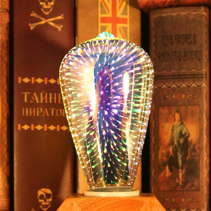 Christmas Fireworks Light Bulb – 3D LED Decorative Lamp for Festive Home Decoration