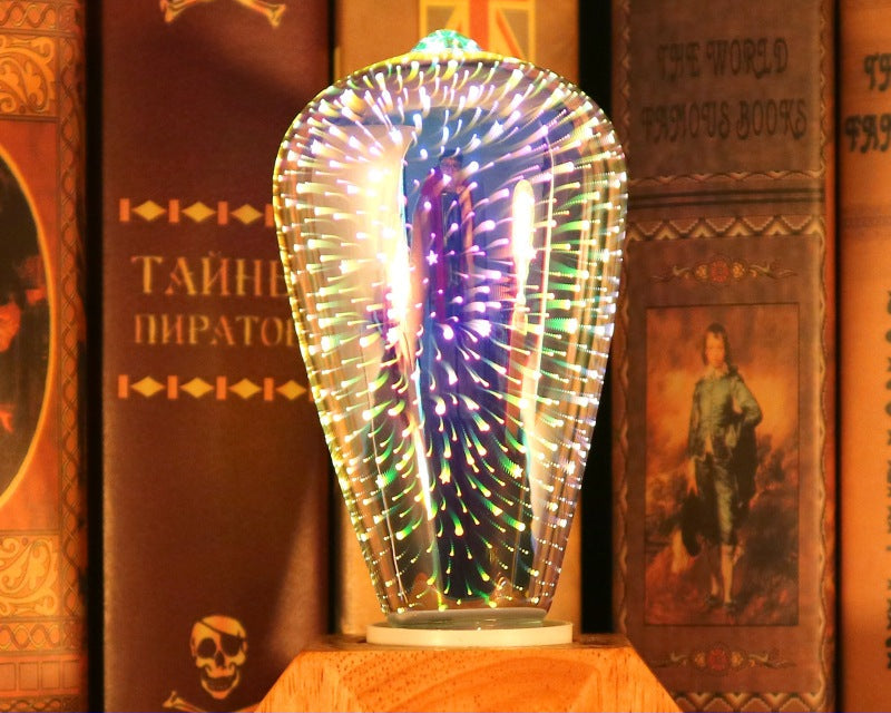 Christmas Fireworks Light Bulb – 3D LED Decorative Lamp for Festive Home Decoration