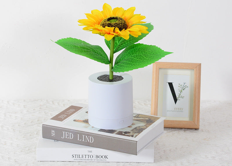 Sunflower LED Night Light – Rechargeable Decorative Desk Lamp for Home & Bedroom Decor