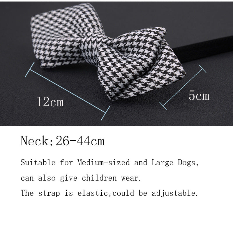 Stylish Dog Bow Tie Pet Collar – British Fashion Accessory for Dogs & Cats