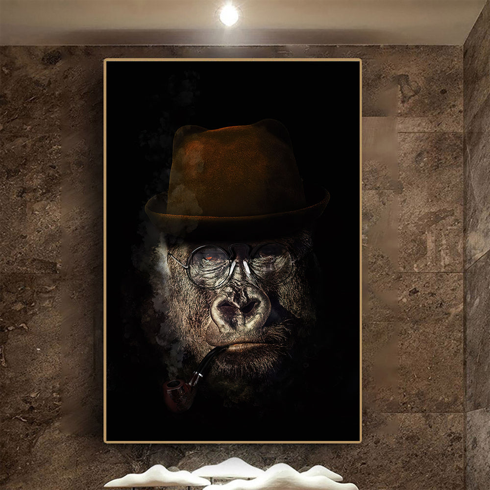 Modern Black Wildlife Poster – Canvas Wall Decor for Home & Bedroom