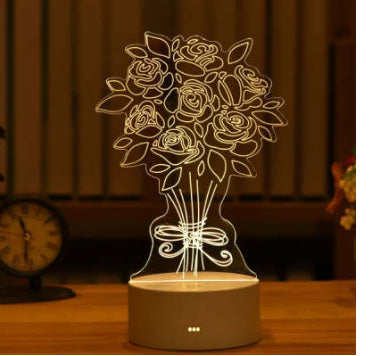 3D Acrylic LED Lamp – Neon Night Light for Bedroom Decor & Gift Ideas