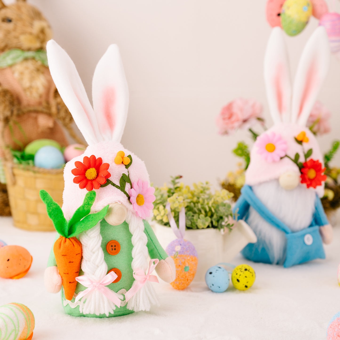 Spring Rabbit Gnome Ornament – Cute Kids & Home Decoration