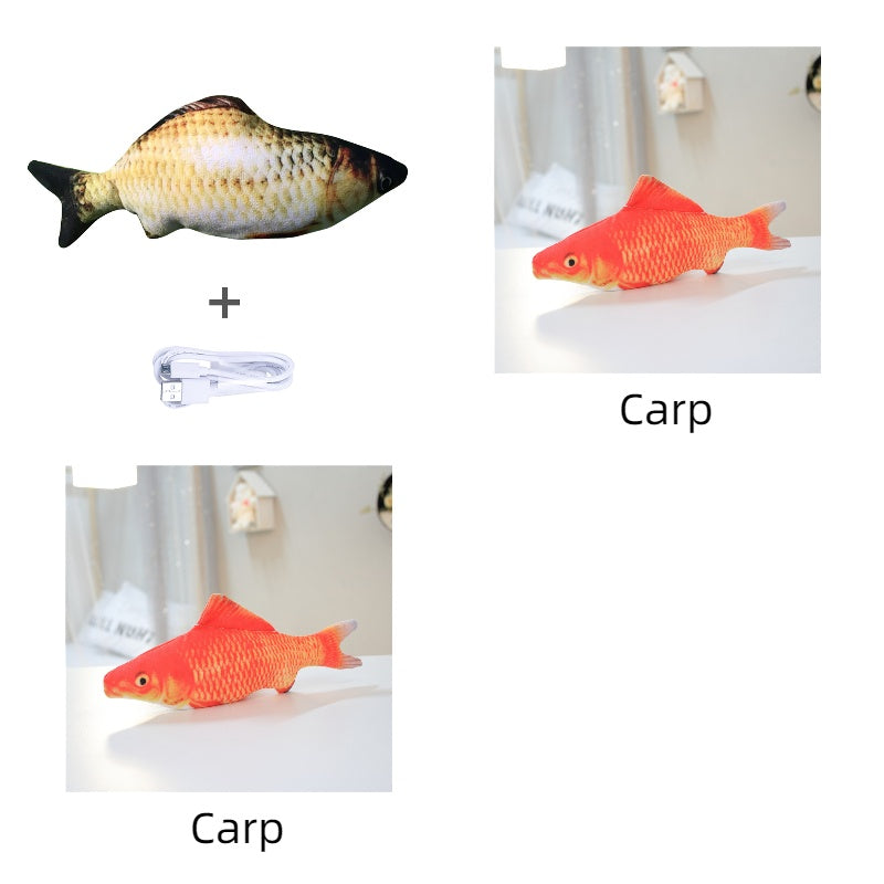 Indoor Cat Electric Fish Toy – Interactive Moving Simulation Toy for Exercise & Play