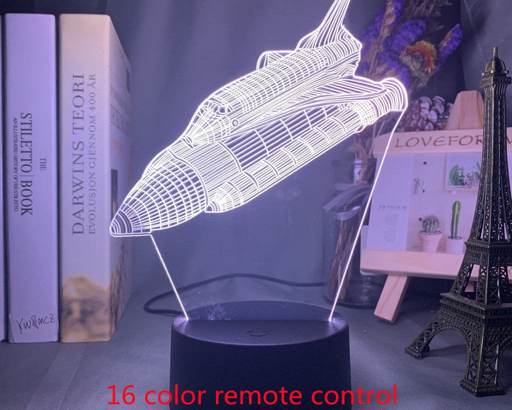 Custom Name LED Night Light – 3D Airplane Lamp for Kids Bedroom