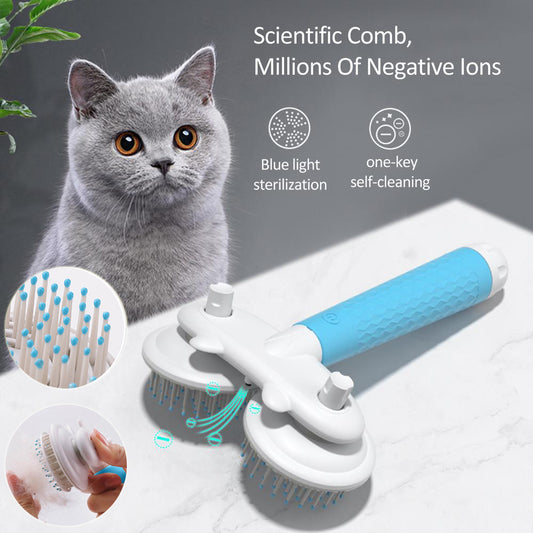 Easy Clean Slicker Brush – Dog & Cat Deshedding Hair Removal Tool