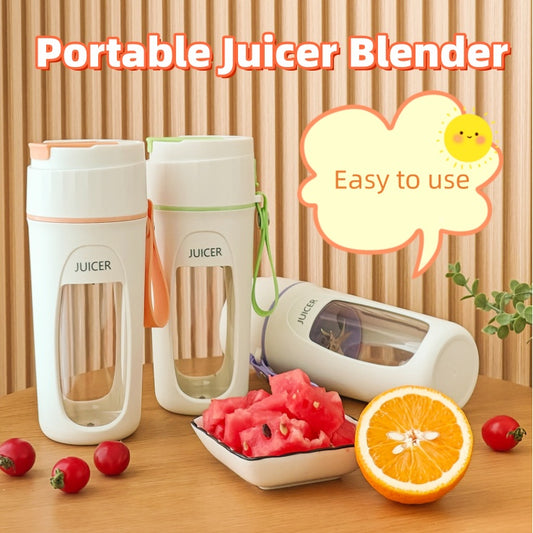 Portable Blender USB Rechargeable Juicer Cup – Mini Electric Smoothie Maker for Travel & Outdoor Use