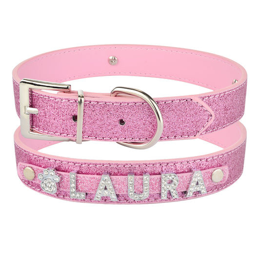 Custom Name Dog Collar – DIY Alphabet Pet ID Collar for Safety & Style