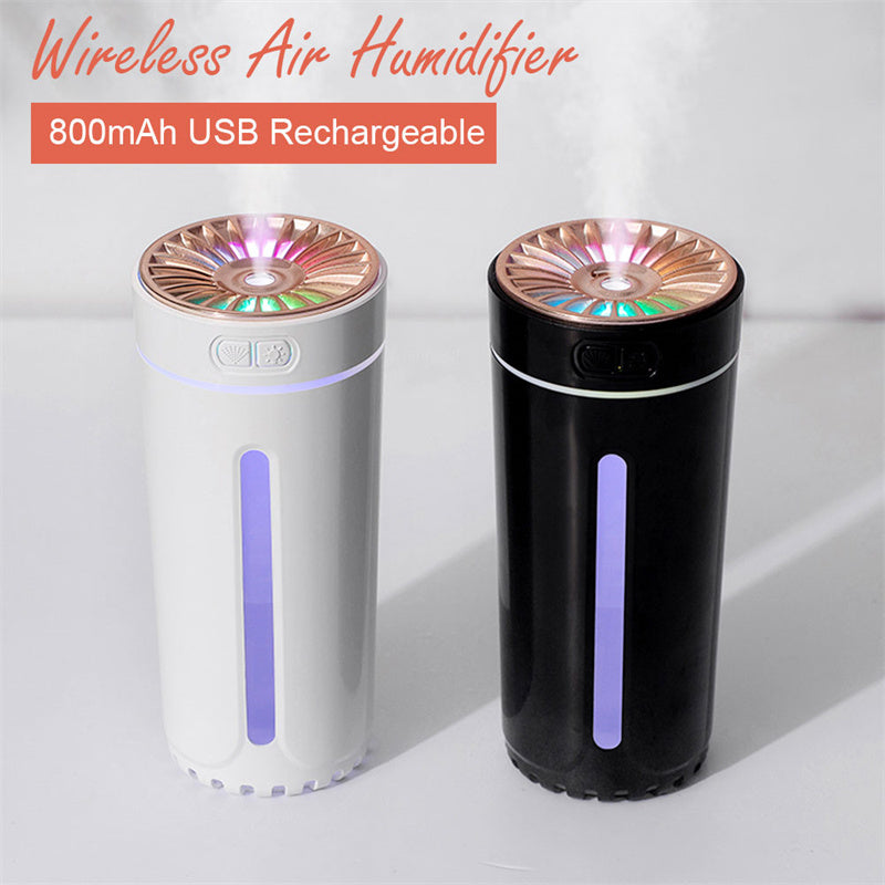 Wireless Cool Mist Humidifier – Mini USB Air Diffuser Purifier for Car, Home & Office Use
