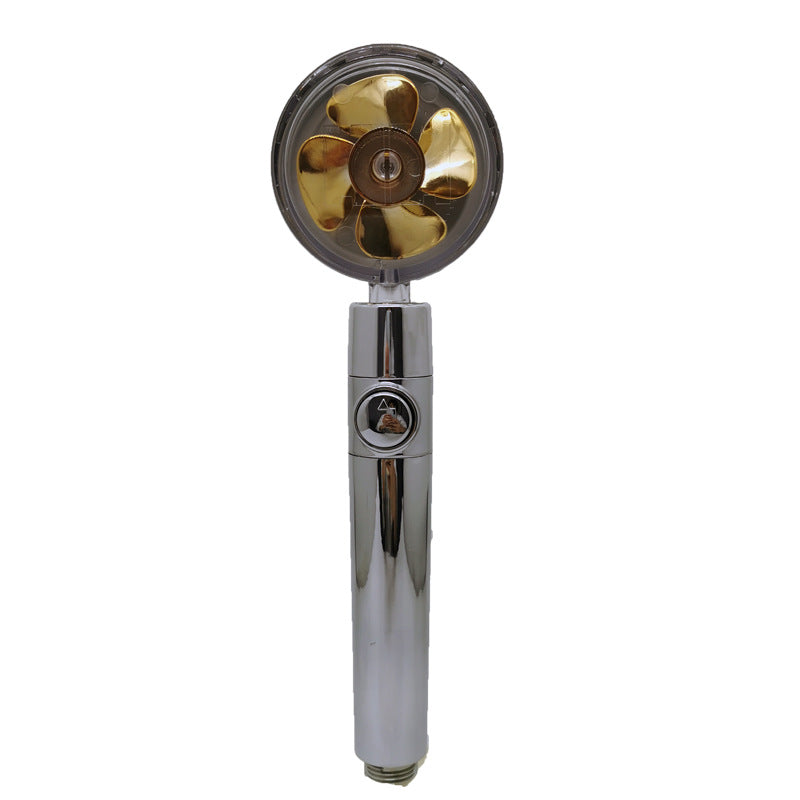 Strong Pressure Shower Head – Turbo Propeller Water Saving Handheld Spray