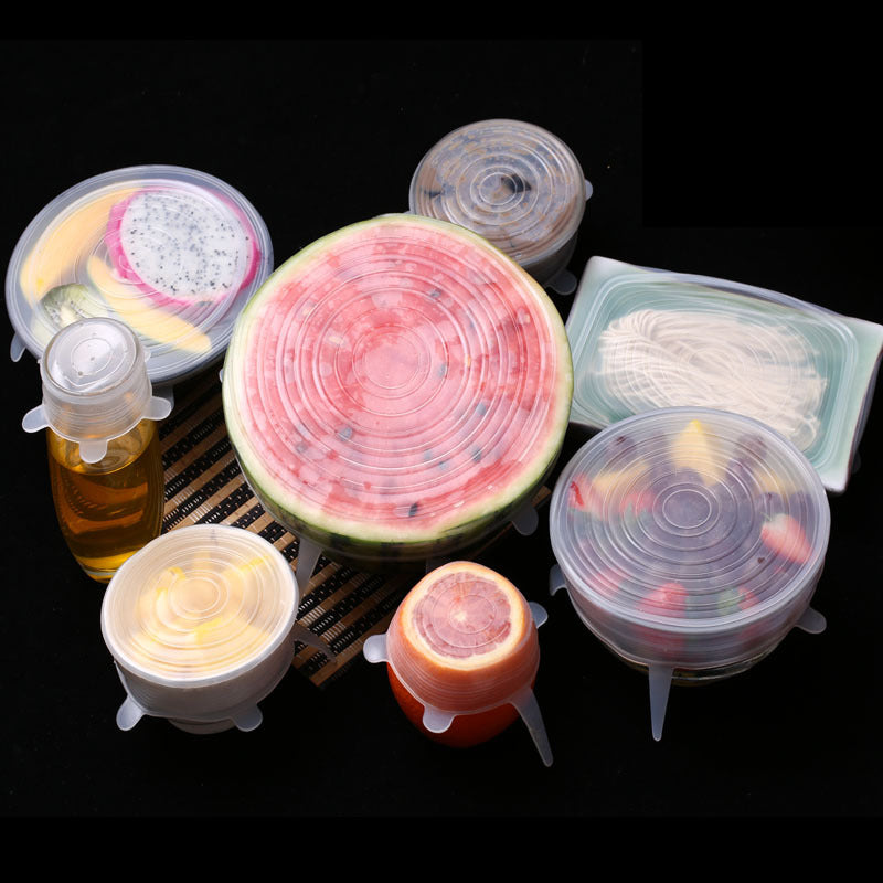 Food Silicone Cover Set – 6PCS Reusable Stretch Lids for Kitchen & Meal Prep