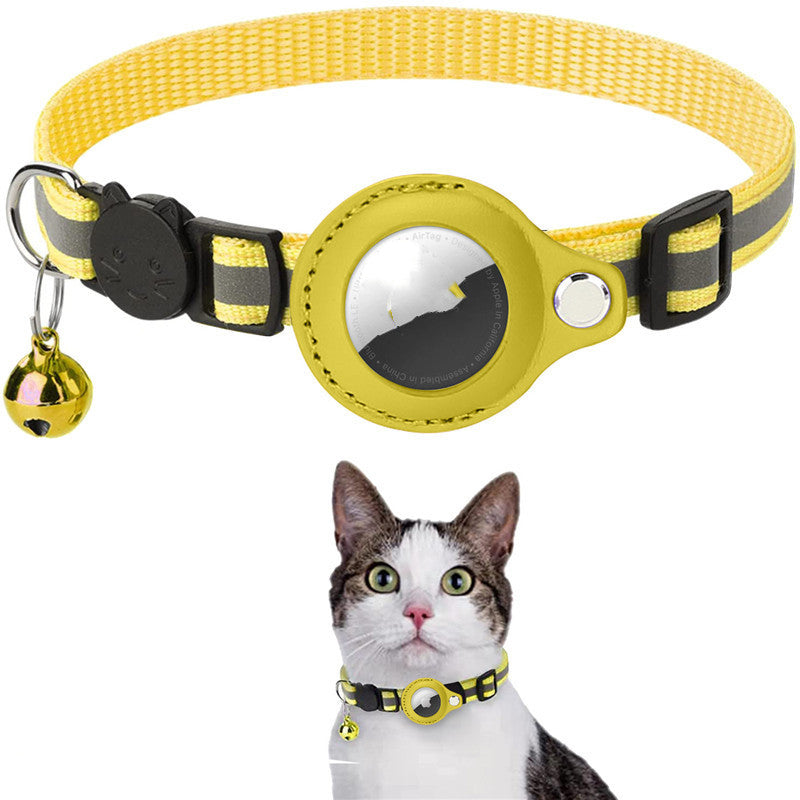 Reflective Smart Pet Collar for AirTag – Waterproof Nylon Dog & Cat Tracker