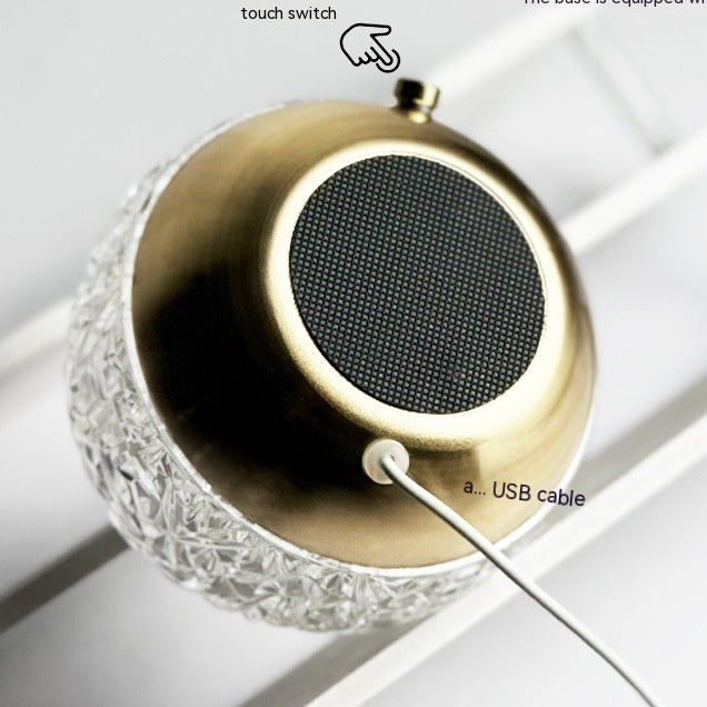 Aesthetic Crystal Night Light Projector – Water Ripple Lamp for Cozy Bedroom Ambiance