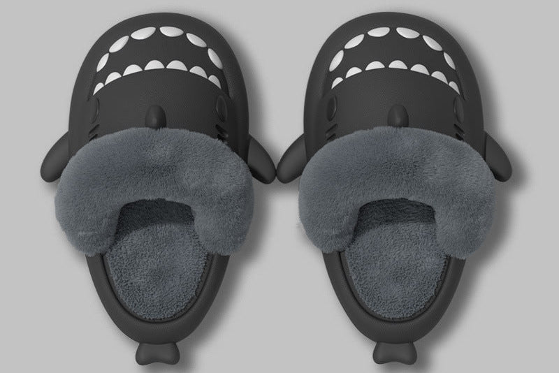 Detachable Warm Shark Slippers – Fuzzy Indoor Shoes for Women