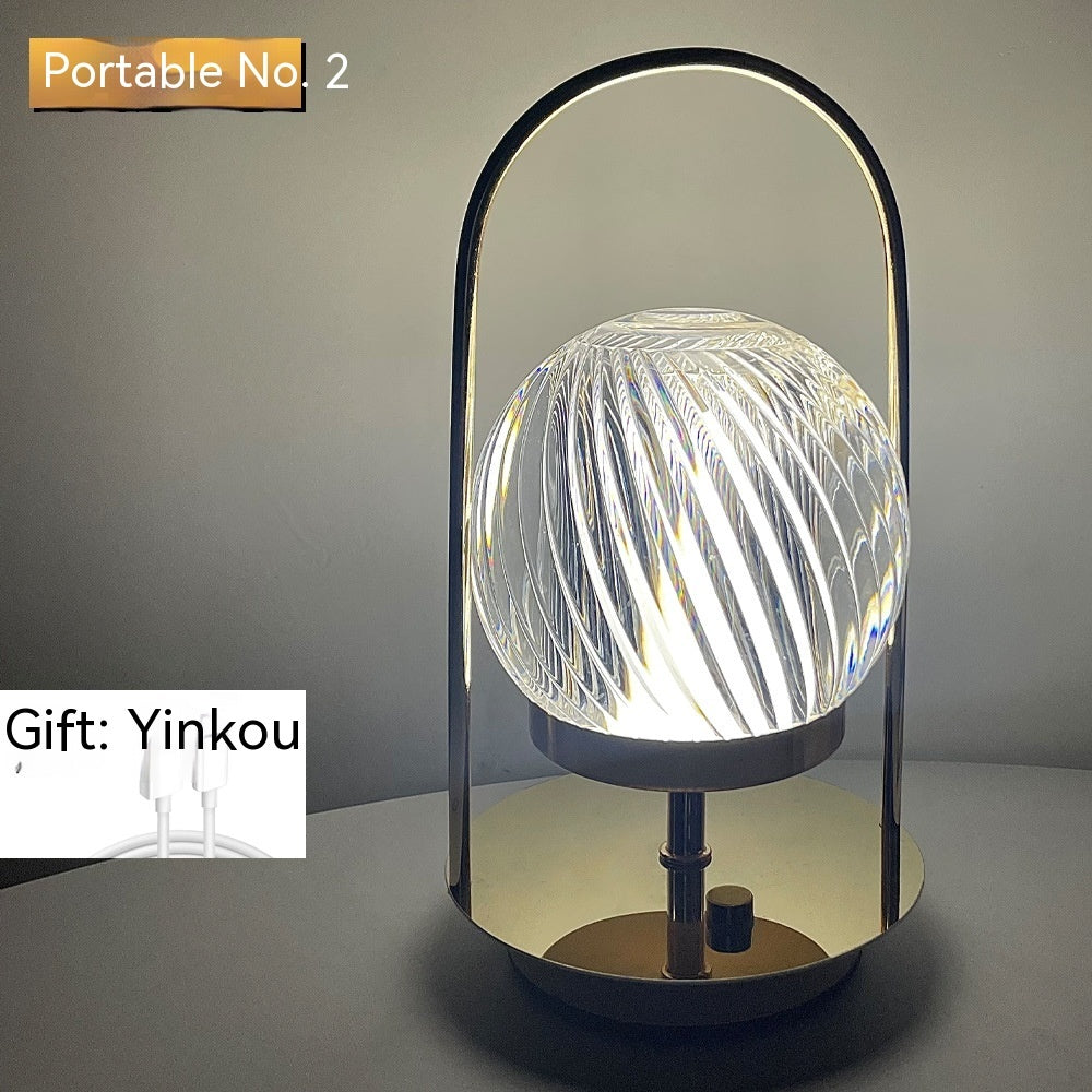 Metal Table Lamp – Portable Ambient Light for Bedroom & Cozy Lighting