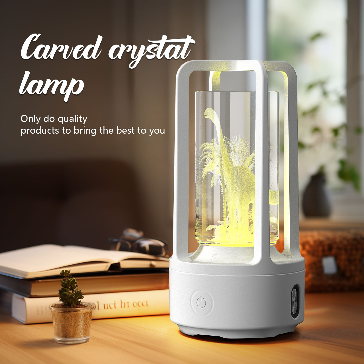 Acrylic Crystal LED Lamp with Bluetooth Speaker – Touch Control Night Light for Bedroom