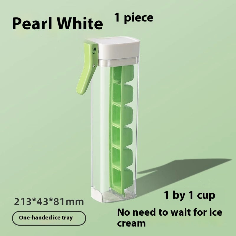 Press Ice Cube Tray with Storage Box – Easy Release Ice Maker for Freezer Organization & Quick Ice