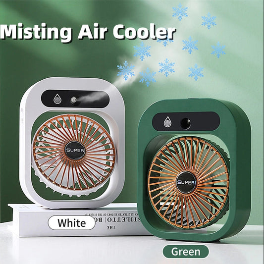 Mini Portable Air Cooler – USB Misting Fan for Desk, Travel & Small Spaces