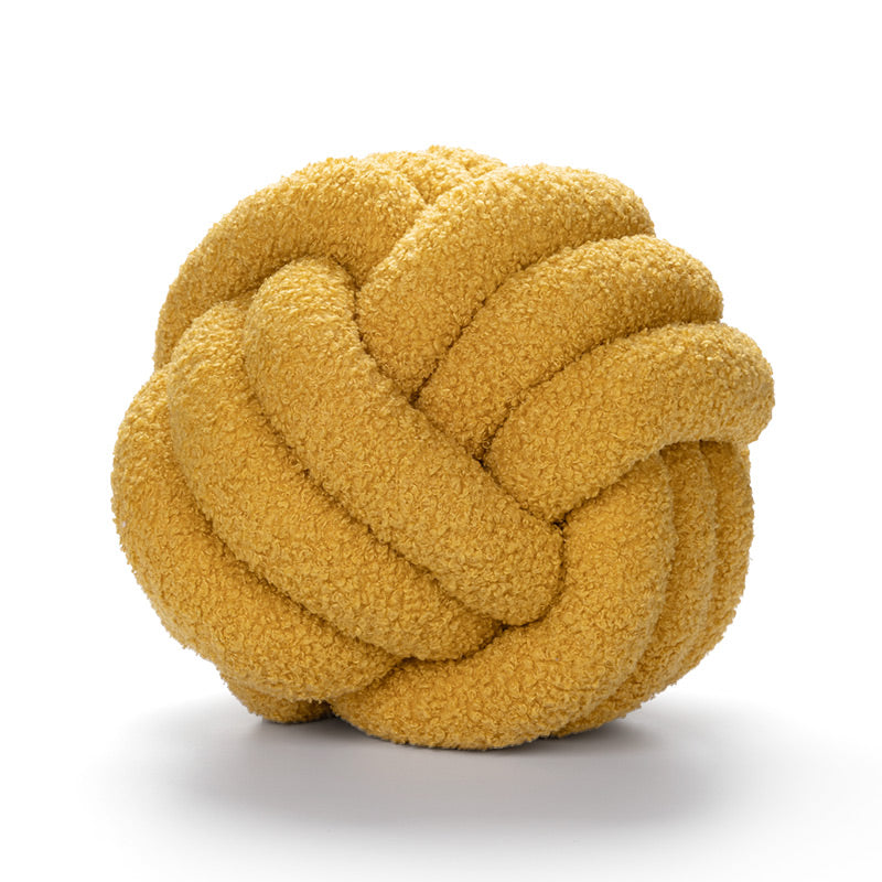 Spherical Lamb Wool Cushion – Soft Sofa Throw Pillow for Living Room & Bedroom Decor