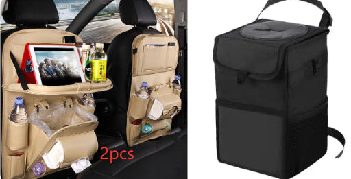 Car Interior Organizer – Waterproof PU Leather Seat Back Storage for Busy Drivers