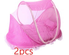 Foldable Infant Baby Bed – Breathable Mosquito Net with Soft Pillow Set