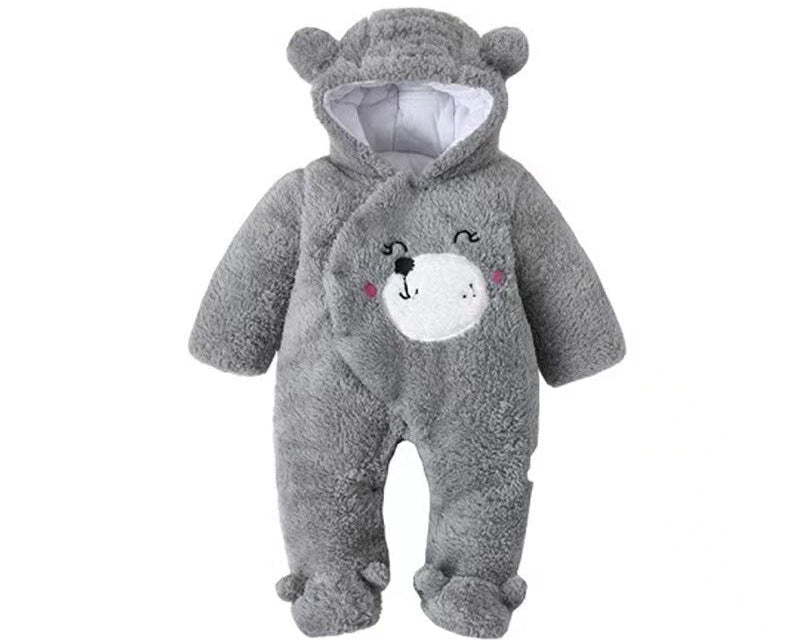 Winter Baby Jumpsuit Thickened Cotton Romper – Warm Cozy Outfit for Newborns & Kids