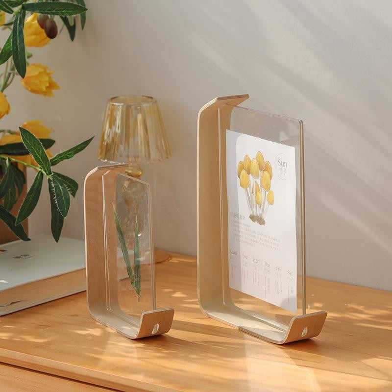 Modern Acrylic Wooden Photo Frame – DIY Herbarium Display | Wedding & Home Memory Frame