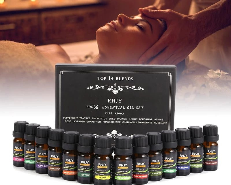 Essential Oil Set with Diffuser – Aromatherapy Kit for Home & Wellness