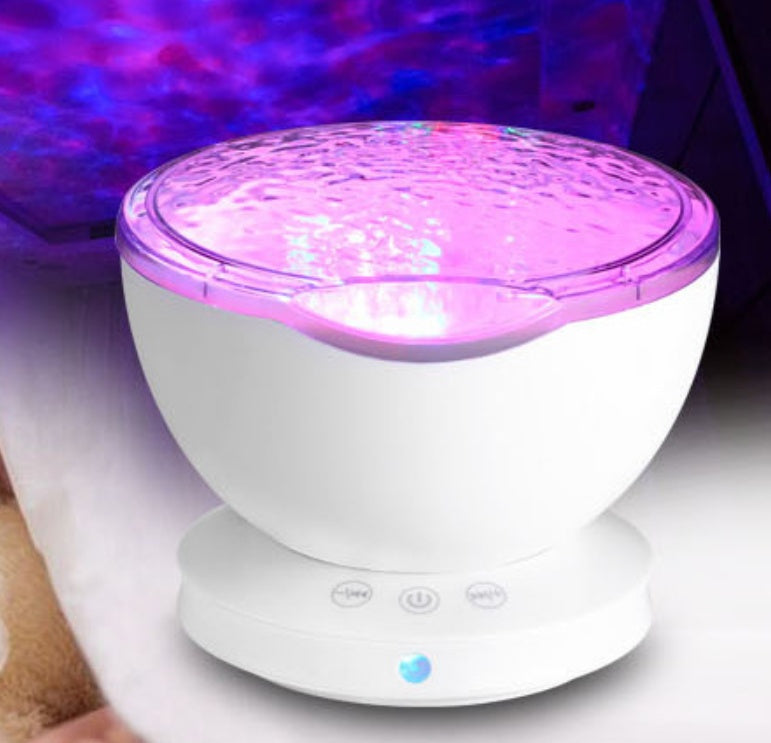 Ocean Wave Projector Night Light – Aurora LED Galaxy Lamp with Bluetooth Speaker & Remote