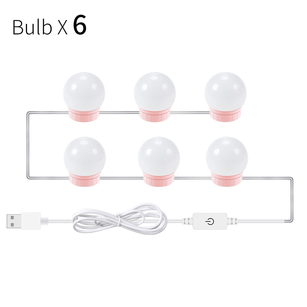 Dimmable USB LED Mirror Light Bulb – Touch Control Makeup Vanity Lamp