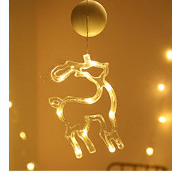 Snowflake & Star LED Curtain String Lights – Christmas Party Background Decor